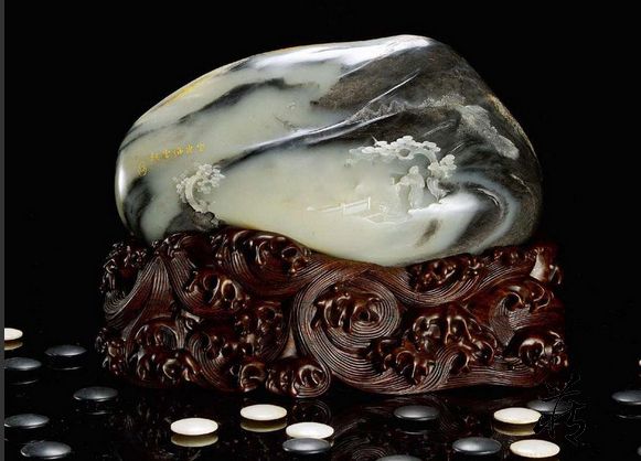 清雍正時代　和田玉 猿と神丹炉和田玉彫り　白玉　古玉石　珍品(B-35) 18613302f4a246499cd0f680c23665