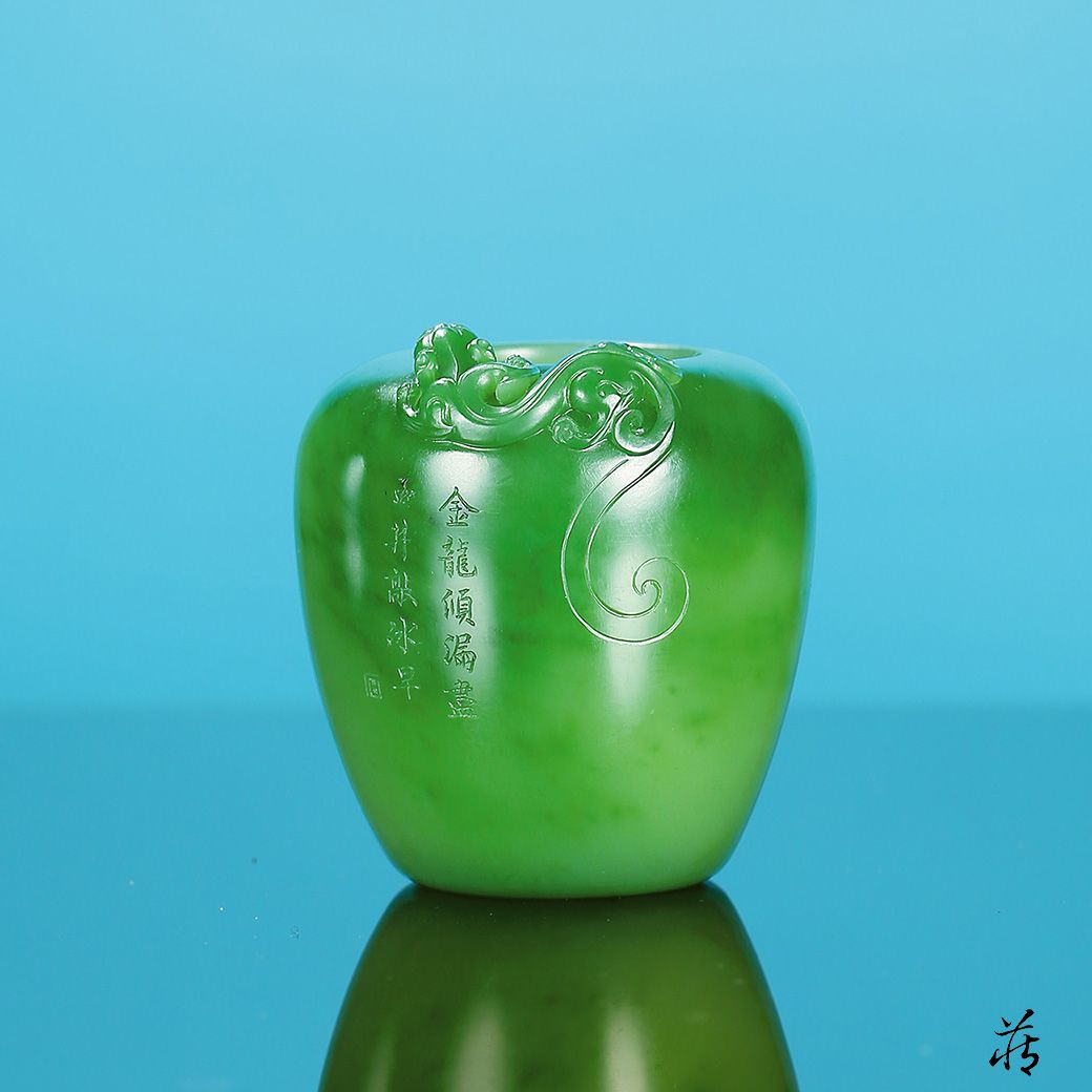 本物保証❣️天然無処理和田玉碧玉　高品質潤い満陽緑大粒碧玉ブレスレット　鑑定書付き 天然和田玉碧玉粉绿粉青12毫米左右一条（C3-261）