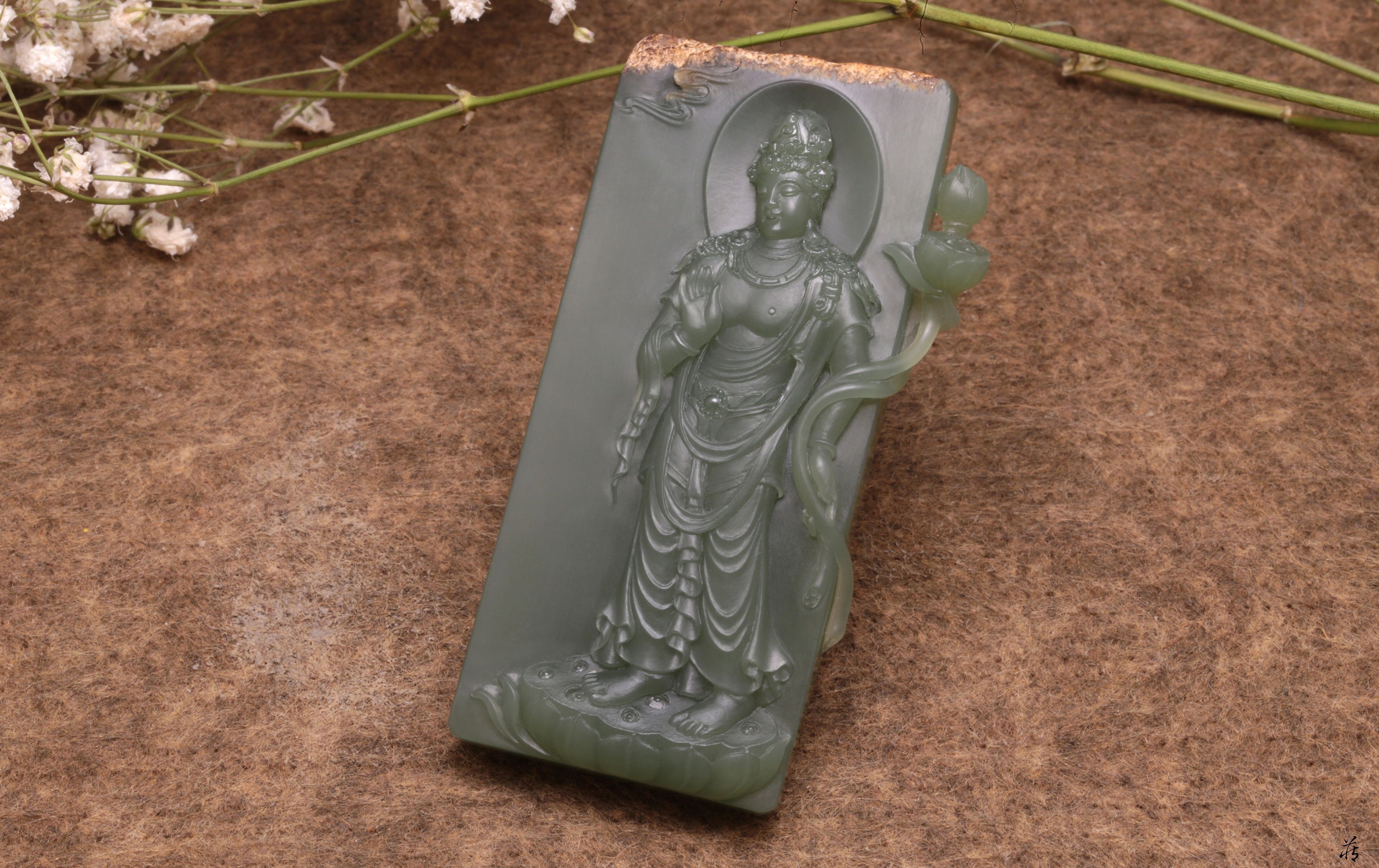 静能生慧持莲观音|玉艺推荐和田玉鉴定保养知识大全-藏玉网- 藏玉｜藏玉