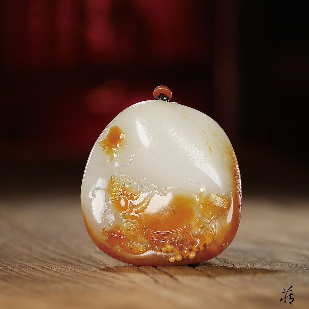 明から清時代　和田玉　双貔貅　龍亀 瑞獣　純和田玉彫り　古玉石　繊細(F-57) 6_ZZ2922 【惠】人間国宝 和田玉 雕刻【旧蔵寿山石鼓上獣釦印章