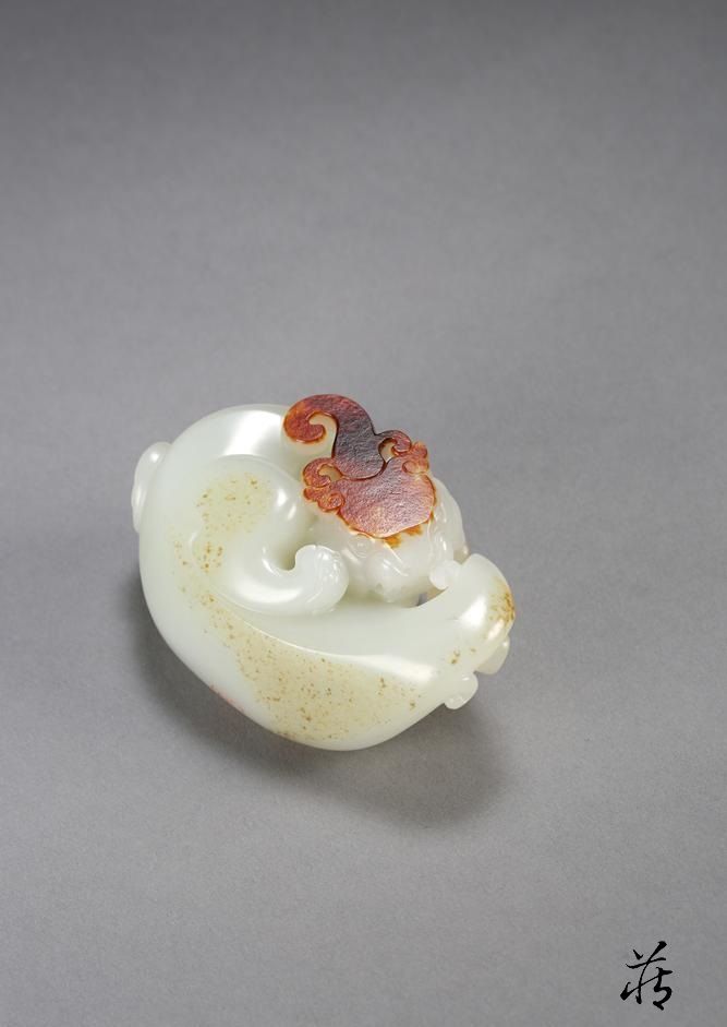 明から清時代　和田玉　双貔貅　龍亀 瑞獣　純和田玉彫り　古玉石　繊細(F-57) 古玉彫 和田玉 神獣竜亀 高古玉 細密細工 時代物 中国古