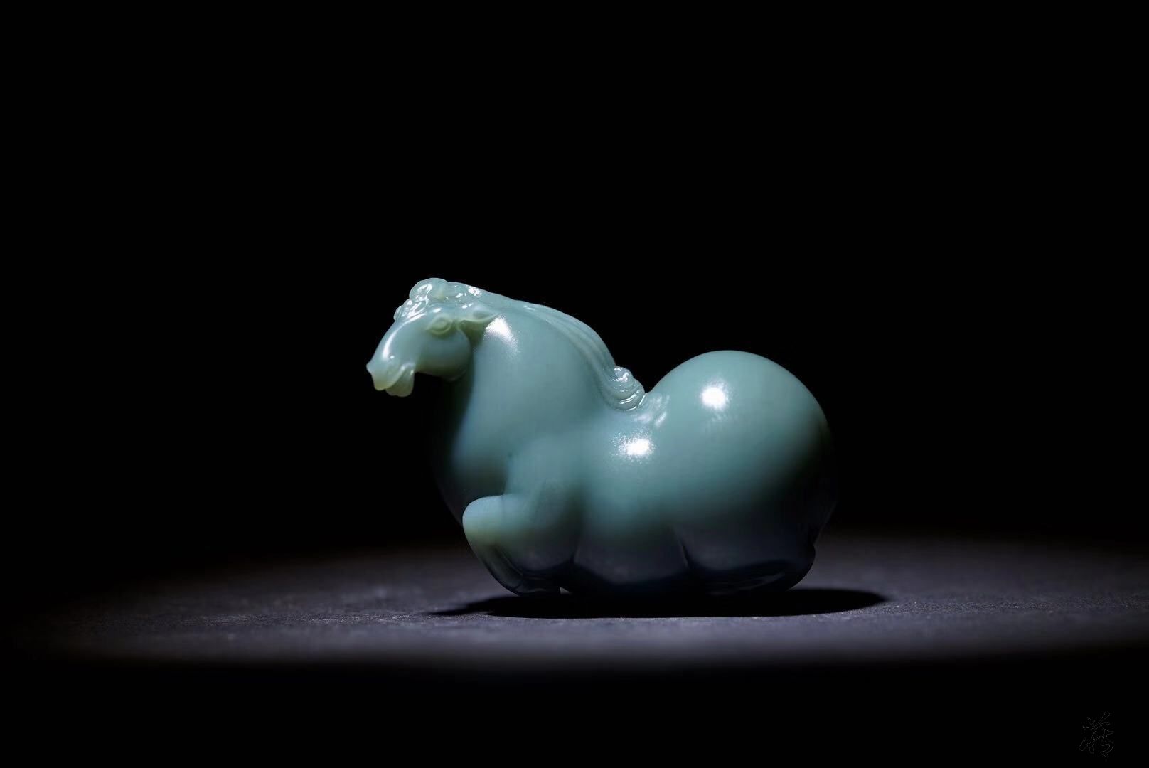 漢時代　和田玉　瑞獣　瑞馬と猿　馬上封候　神駿　玉彫り　古玉石(F-30) 漢時代 和田玉 瑞獣 瑞馬と猿 馬上封候 神駿 玉彫り 古玉石(F-30)