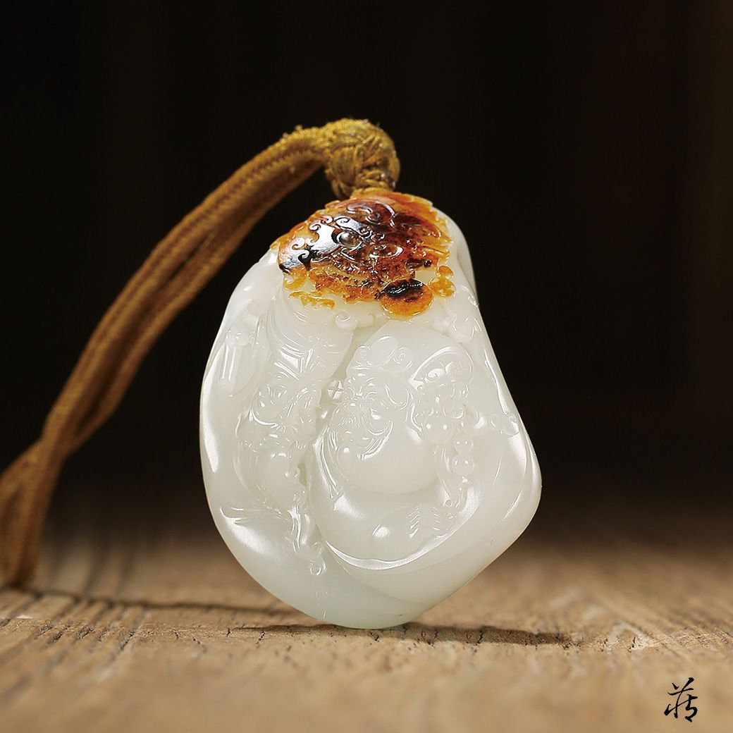 中国清時代　古美術 和田玉佛手壽星置物 雕必有意，和田玉雕典故里的长寿星——小藏看玉雕和田玉鉴定保养