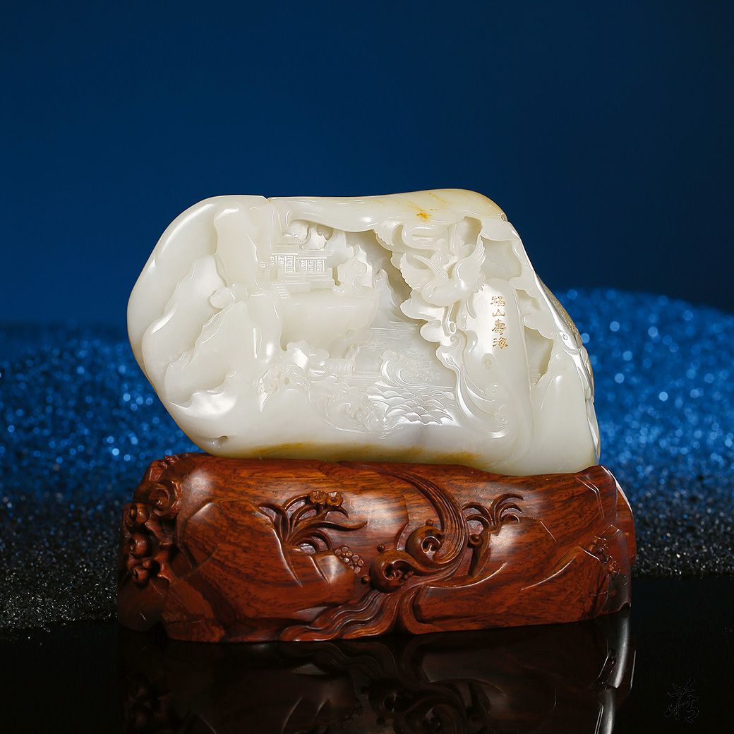 中国清時代　古美術 和田玉佛手壽星置物 雕必有意，和田玉雕典故里的长寿星——小藏看玉雕和田玉鉴定保养