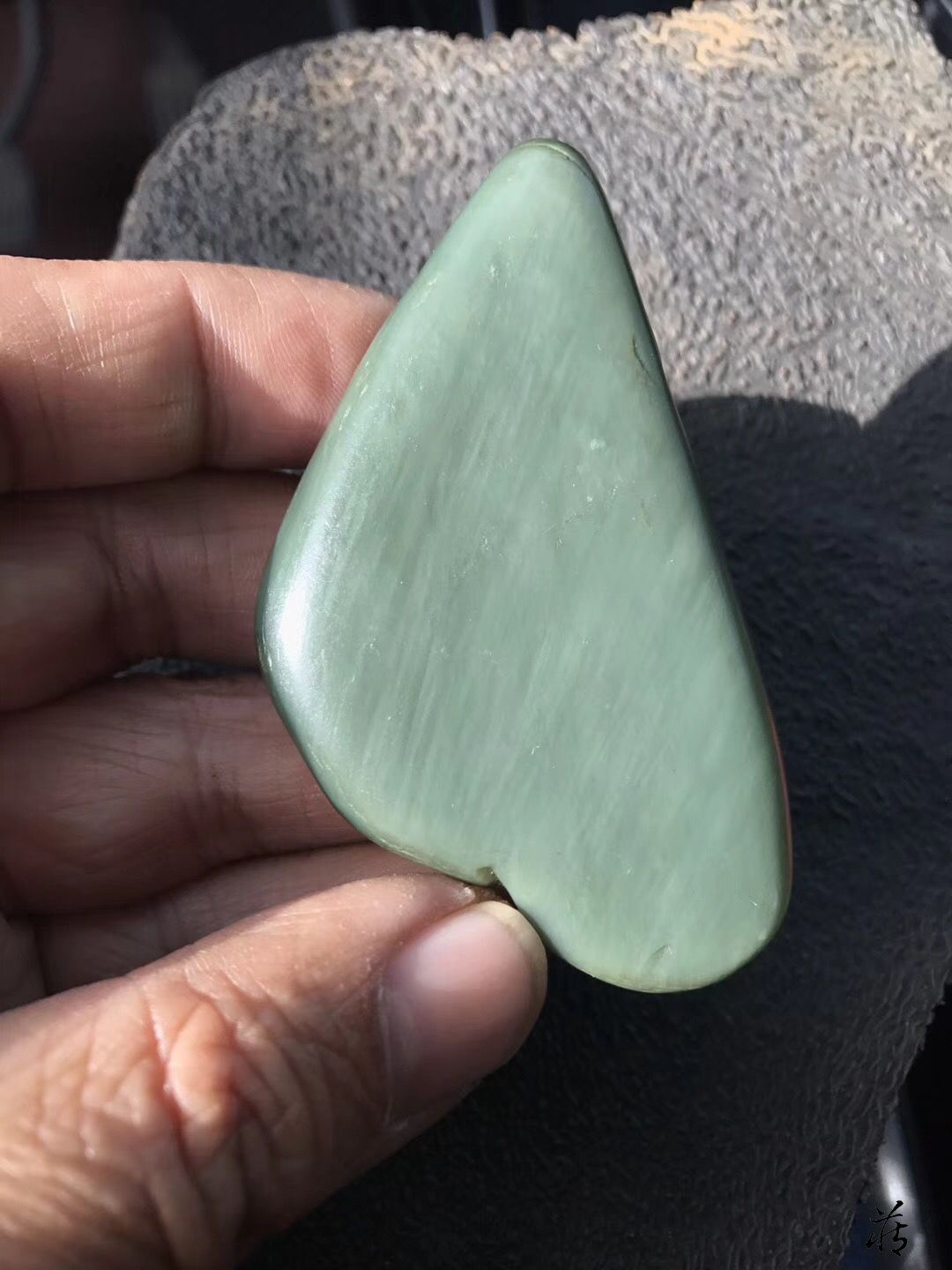 一块奇特的"沙枣青"和田玉!大部分人都没见过
