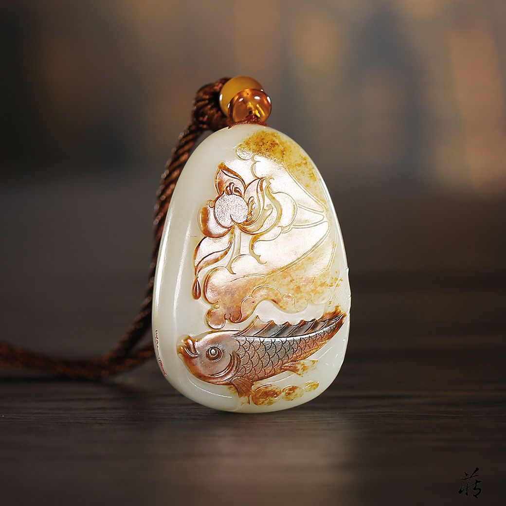 和田玉上不同的鱼，有着不同的寓意！和田玉鉴定保养知识大全-藏玉网