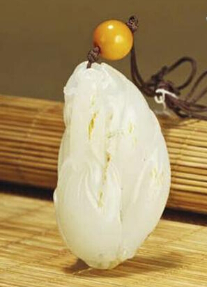 清吟白玉挂件