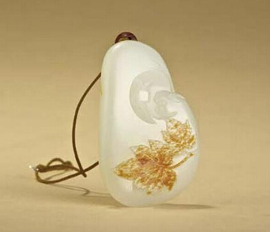 一夜封侯白玉挂件