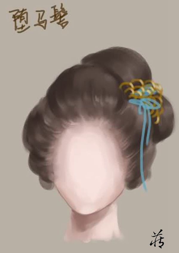 古代仕女发型示意图