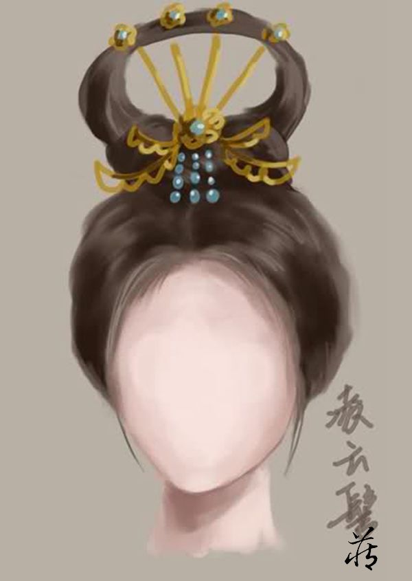 古代仕女发型示意图