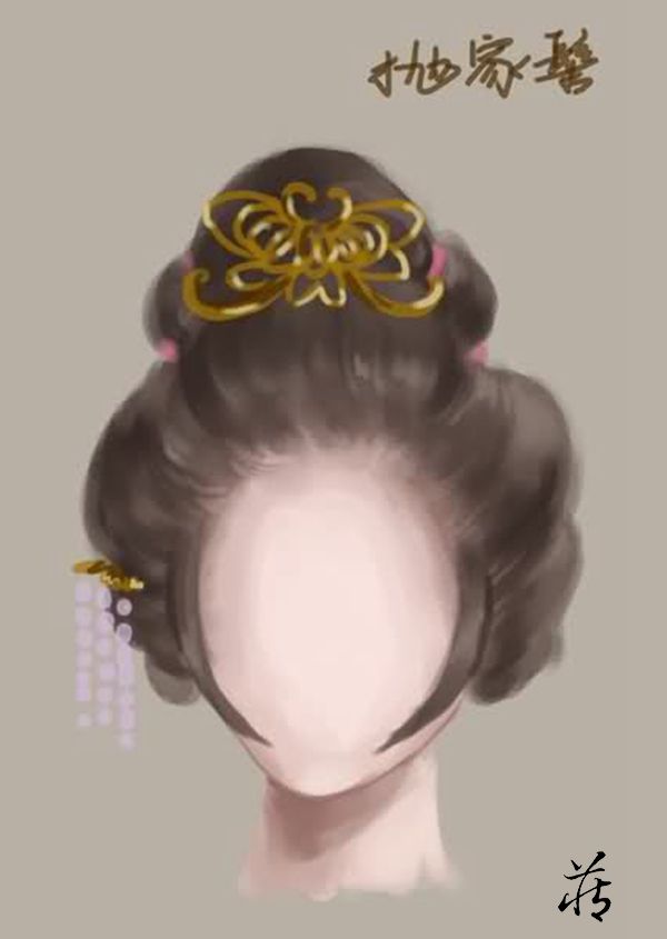 古代仕女发型示意图