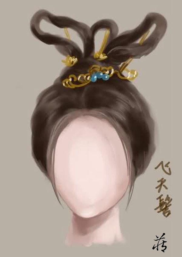 古代仕女发型示意图
