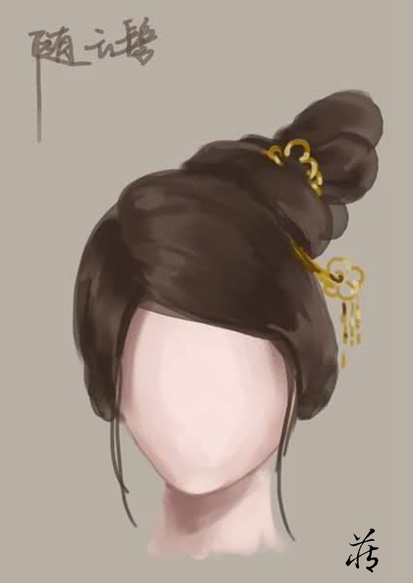古代仕女发型示意图
