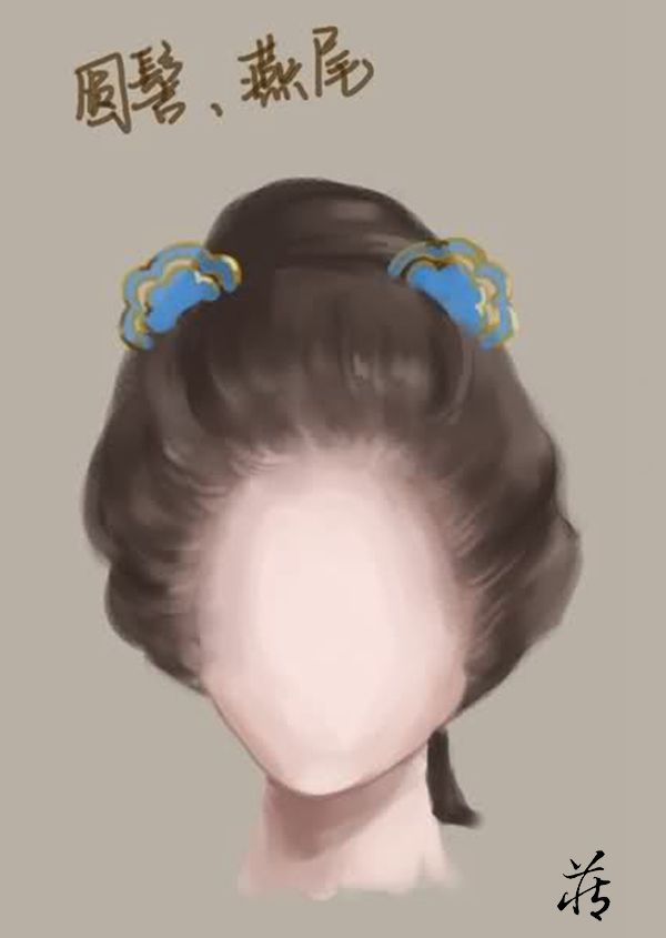 古代仕女发型示意图