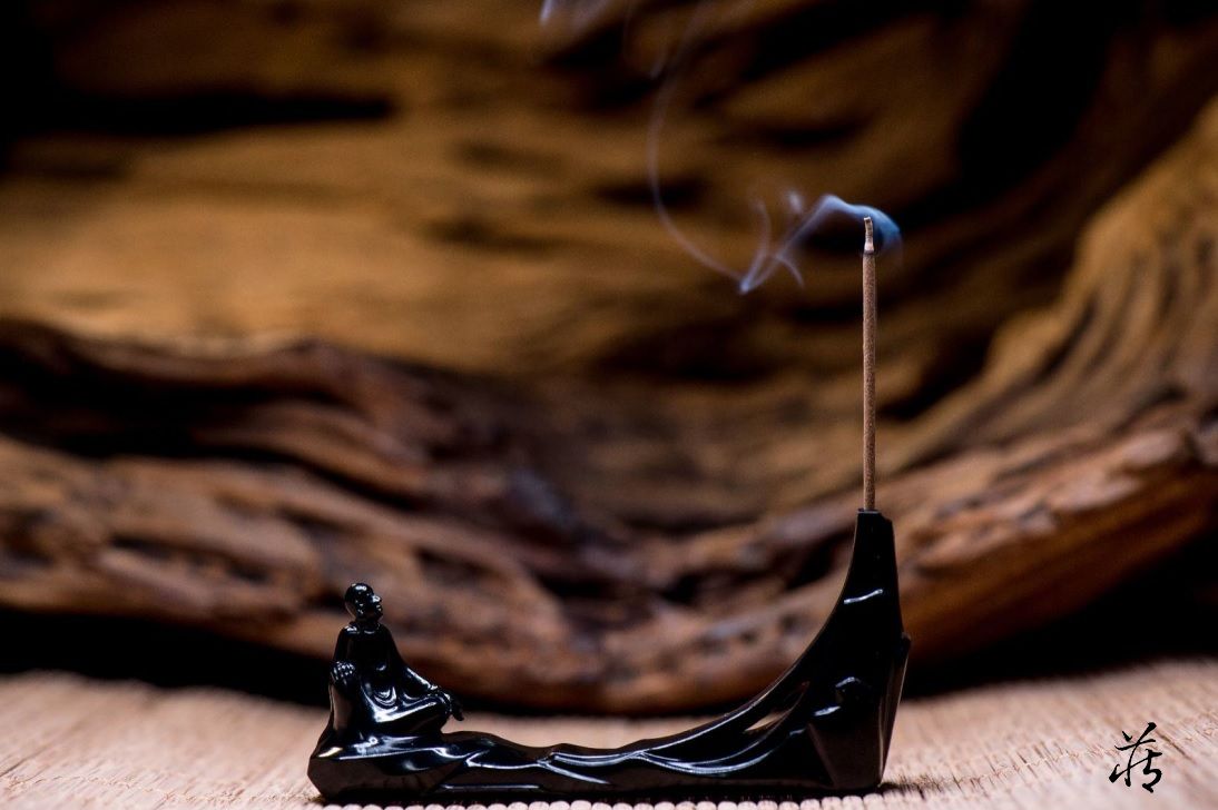 和田玉墨玉香插焚香沐月赏味中秋人生雅事