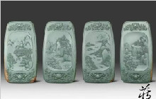 神工特别金奖作品，和田玉四大菩萨风格鲜明