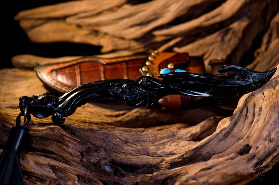 和田玉茶刀,玉雕师的江湖之刀